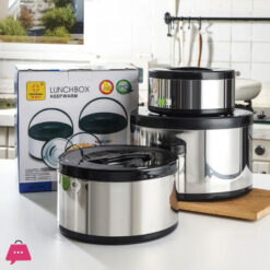 3PCS Stainless Steel HotPot Insulated Casserole Carriers Lunch Box