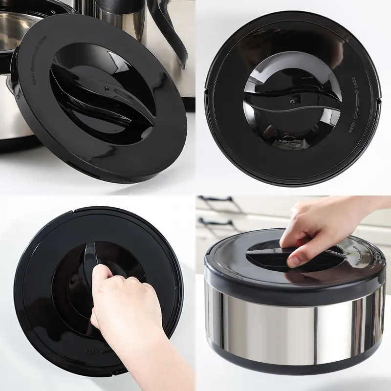 3Pcs Stainless Steel Hotpot Insulated Casserole Carriers Lunch Box