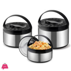 3Pcs Stainless Steel Hotpot Insulated Casserole Carriers Lunch Box