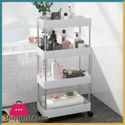 4 Layers Storage Rack Kitchen Trolley Movable Shelf Home Furniture Storag Box Bathroom Organizer With Wheels Narrow Cabinet
