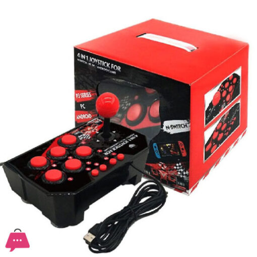 4-In-1 Retro Arcade Station Usb Wired Rocker Fighting Stick Game ...