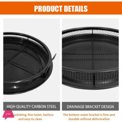 Copper Crisper Tray Round Air Fryer Tray For Oven Deluxe Air Fry In Your Oven 2-Piece Set, Air Fryer Baking Pan Air Fryer Basket For Oven