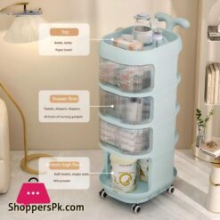 Baby Product Storage Rack Plastic Trolley Removeable Storage Multifunctional Baby Drawer 3-Layer