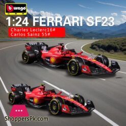 Bburago 1:24 Ferrari Sf23 C.sainz No.16 Formula One Cars Simulated Alloy Car Model