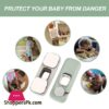 Child Safety Lock 5 Pieces Baby Safety Cabinet Lock Green