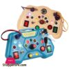 Children Busy Board Sensory Toy With Led Light Switch Control Board Travel Activities Montessori Thinking Game For 2-4 Years Old