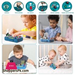 Children Busy Board Sensory Toy With Led Light Switch Control Board Travel Activities Montessori Thinking Game For 2-4 Years Old