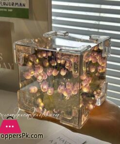 Diy Tulip Mirror Cube Lamp Simulation Flower 12Cm 32 Diy Tulip Mirror Cube Lamp Simulation Flower 12Cm - Image 5