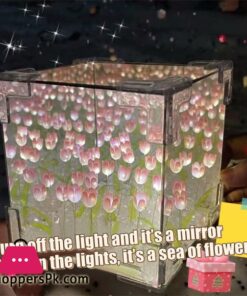 Diy Tulip Mirror Cube Lamp Simulation Flower 12Cm 33 Diy Tulip Mirror Cube Lamp Simulation Flower 12Cm - Image 6