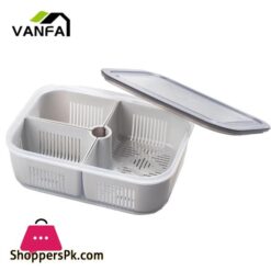 Drain Seal Box Stackable Food Crisper With Lid Multifunctional Refrigerator Organizer For Southeast Asian Buyers Versatile Snack Food Container