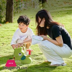 Flying Disc Air Rocket Launcher Saucer Outdoor Soaring Propeller Garden Game Novel Children Toy For Kid Jump Sport