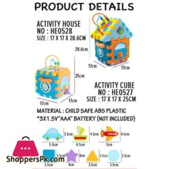 Huanger Multifunctional Children Infant Baby Music Activity House Fancy Activity Cube Early Educational Learning Baby Toys