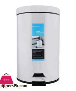 Homeatic Classic Stainless Steel Waste Bin 30 Liters 8 Homeatic Classic Steel Waste Bin 20 Liters Ek 9625 20