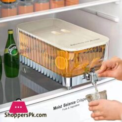 Iced Beverage Dispensers Fridge Drinks Dispenser With Tap 53L Fridge Jug Drinks Chiller Large Cold Drink Container With Lid For Iced Tea