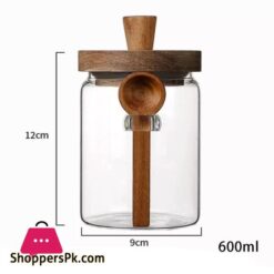 Kitchen Glass Sealed Jar Portable Household Five Grains Storage Can Seasoning Bottle Multifunctional Coffee Tea Storage Bottle