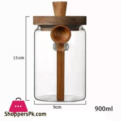 Kitchen Glass Sealed Jar Portable Household Five Grains Storage Can Seasoning Bottle Multifunctional Coffee Tea Storage Bottle