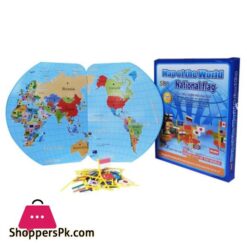 Knowledge Of The World National Flag Country Flag Map Of The World Wooden Toys Wooden Map Early Learning Activity Homeschooling Schools World Knowledge Flags Map Board Games Toys Games Child Development
