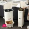 Large Trash Can Multifunctional Classified Garbage Bin Multi-Layer Storage Bucket Home Organization