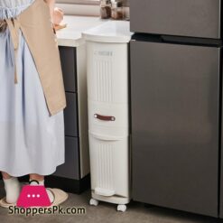 Large Trash Can Multifunctional Classified Garbage Bin Multi-Layer Storage Bucket Home Organization