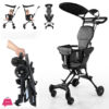 Light Weight Baby Stroller Baby Carriage Travel Folding Stroller Magic Stroller With Cushion &Amp; Sun Shade