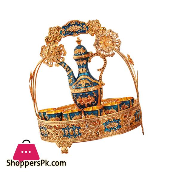 Luxury Kawa Set Turkish Coffee Glasses Set Tea Trays Serving Set For Home Living Room Dining Table Wedding Gift 5 Luxury Kawa Set Turkish Coffee Glasses Set Tea Trays Serving Set For Home Living Room Dining Table Wedding Gift - Image 3