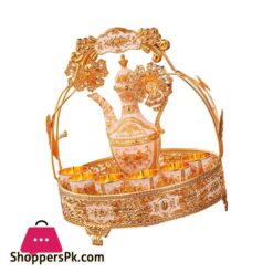 Luxury Kawa Set Turkish Coffee Glasses Set Tea Trays Serving Set For Home Living Room Dining Table Wedding Gift 15 Luxury Kawa Set Turkish Coffee Glasses Set Tea Trays Serving Set For Home Living Room Dining Table Wedding Gift