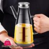 New Oil Spray Bottle 750Ml High Borosilicate Glass Cooking Oil Dispensers Olive Oil
