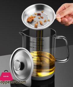 Oil Pot Strainer Container Kitchen Gadget Oil Filter - 1500ML