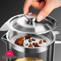 Oil Pot Strainer Container Kitchen Gadget Oil Filter - 1500Ml
