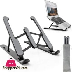 Foldable Laptop Stand For Bed Lightweight Ventilate Portable Laptop Stand With 6 Level Adjustable Height For 11 15 Inch Adjustable Universal Cooling Bracket Apply Laptoptablet