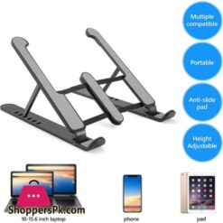 Foldable Laptop Stand For Bed Lightweight Ventilate Portable Laptop Stand With 6 Level Adjustable Height For 11 15 Inch Adjustable Universal Cooling Bracket Apply Laptoptablet