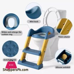 Potty Training Toilet Seat With Step Stool Ladder Blue Yellow