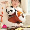 Reversible Flip Panda Flip Raccoon Toy Transform Panda Soft Pillow Children Gifts