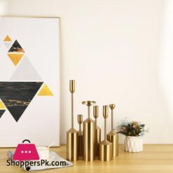 Roman Pole Retro Candle Holder Candlesticks Golden Candelabra Candle Stands