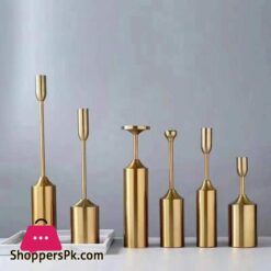 Roman Pole Retro Candle Holder Candlesticks Golden Candelabra Candle Stands