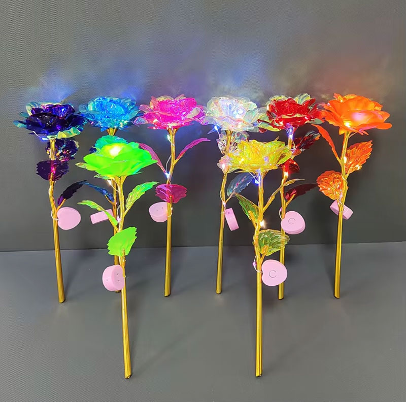 Romantic 24K Golden Rose With Led Light