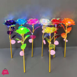 Romantic 24K Golden Rose With Led Light