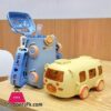 School Bus Water Bottle Portable Water Cup In Bus Shape With Strap Kids Water Bottle 500Ml