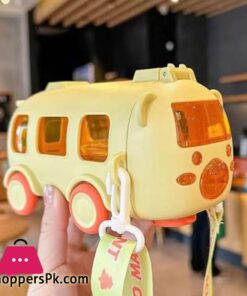 School Bus Water Bottle Portable Water Cup In Bus Shape With Strap Kids Water Bottle 500Ml 24 School Bus Water Bottle Portable Water Cup In Bus Shape With Strap Kids Water Bottle 500Ml