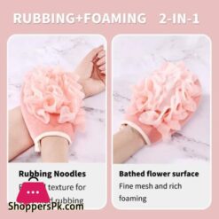 Scrub Gloves 2 In 1 Exfoliating Back Scrub Dead Skin Facial Massage Gloves Durable Multi Color Deep Cleaning Towel For Shower
