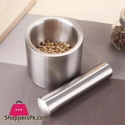 Techmanistan Stainless Steel Mortarr And Pestlee Set Masher Household Grinding Manual Mortarr Food Safe Spice Grinder Herb Container Pesto Powder Mortarr Pestlee