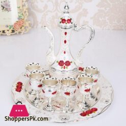 Wedding Zinc Alloy Golden Silver Flagon Kawa Set Gift Set Home Decor