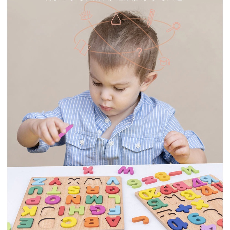 Abc Wooden Aletters Educational Toys Puzzle