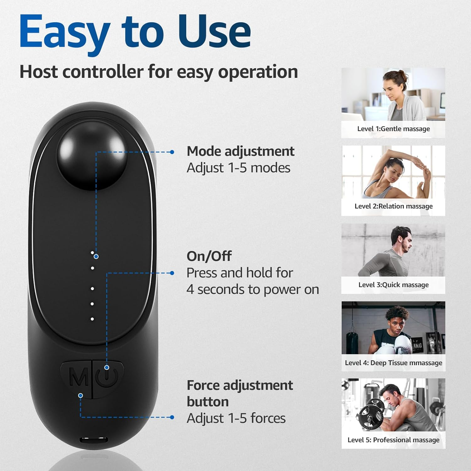 Abotrem Percussive Massager With Multiple Head Attachments, Quiet Brushless Motor