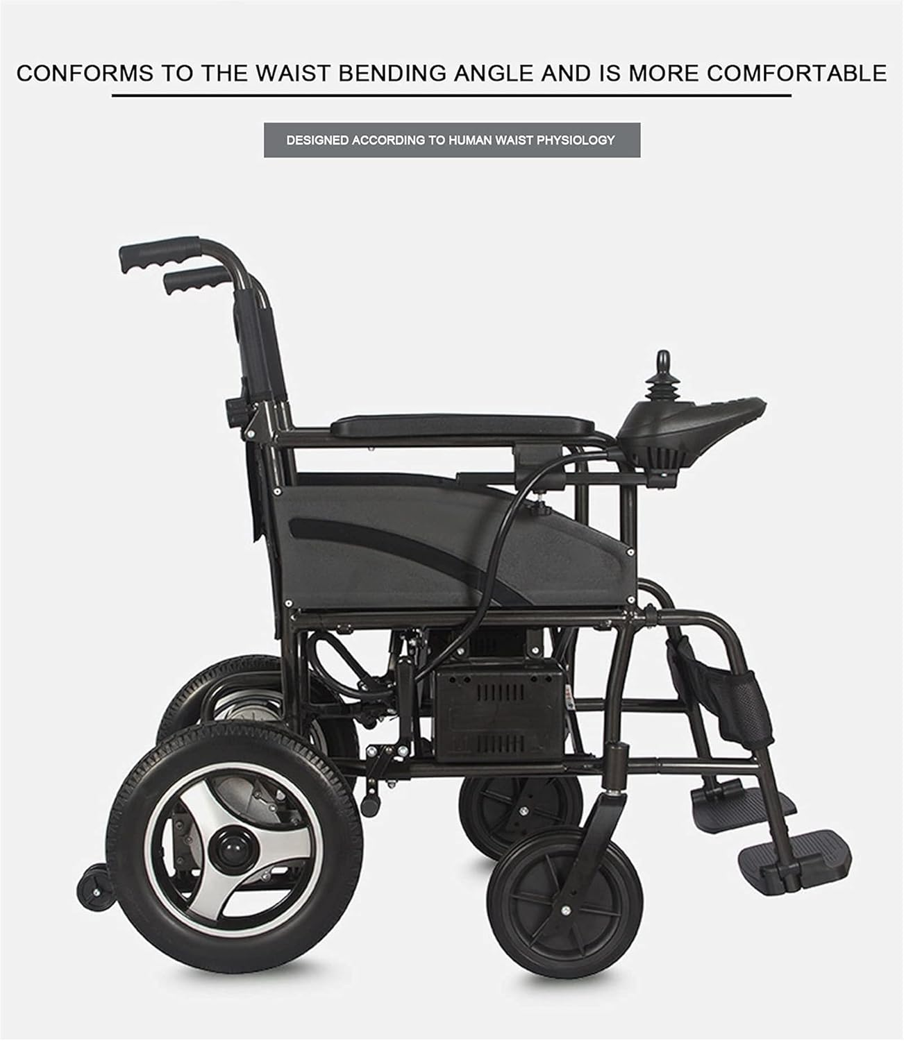 Adult Electric Wheelchair Portable High-Strength Frame Oxford Cloth Seat And Cushion 360 Degree Controller 250W Dual Motor