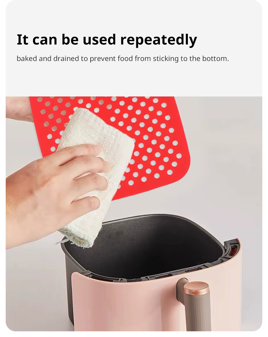 Air Fryer Silicone Mat Kitchen Nonstick Baking Mat Pastry Tools Accessories Bakeware Oil Mats