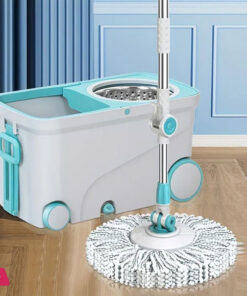 Automatic Rotation Magic Mop Bucket, Bus Style Floor Cleaning Mop, Microfiber Mop Bucket Cleaning Set