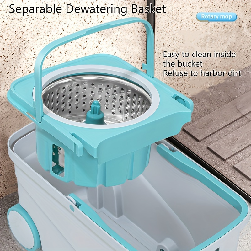 Automatic Rotation Magic Mop Bucket, Bus Style Floor Cleaning Mop, Microfiber Mop Bucket Cleaning Set