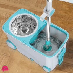 Automatic Rotation Magic Mop Bucket, Bus Style Floor Cleaning Mop, Microfiber Mop Bucket Cleaning Set