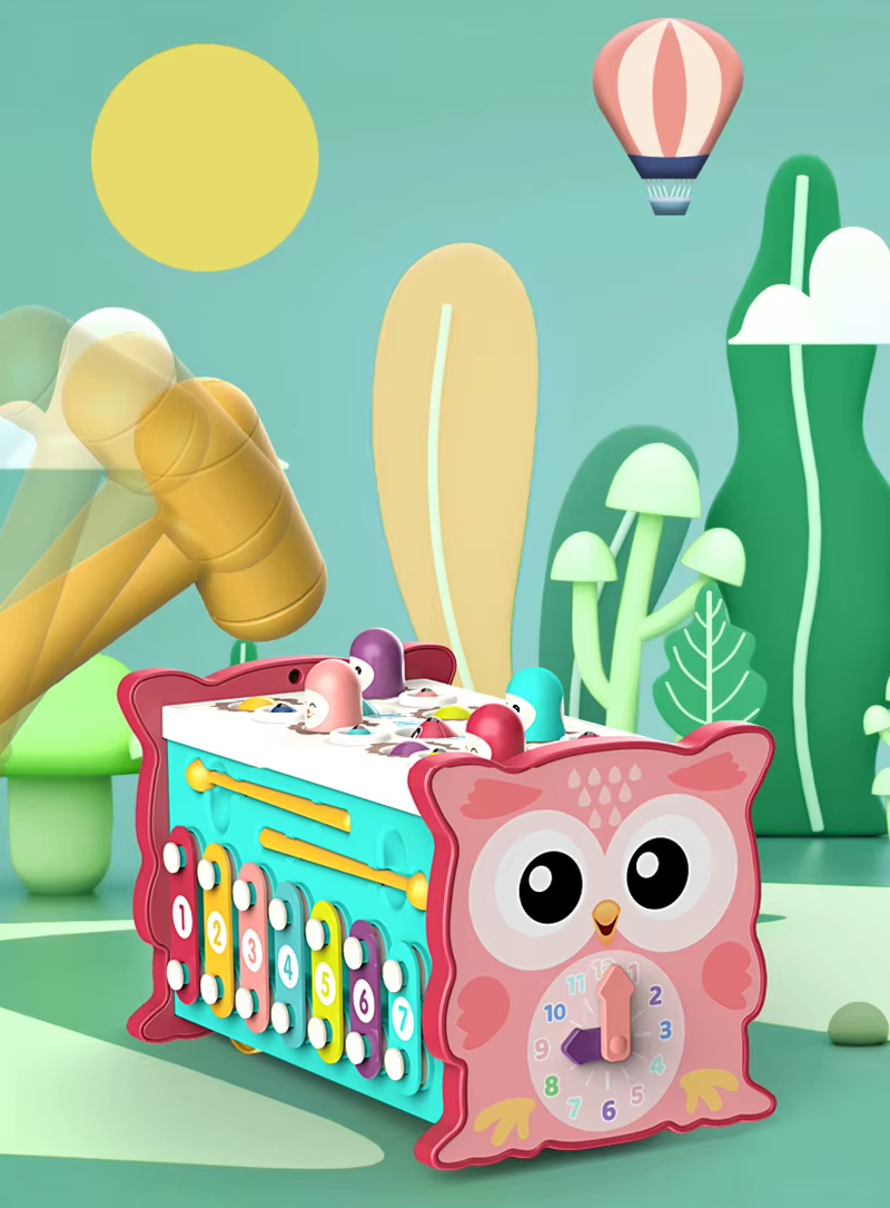 Baby Activity Cube Six Sided Box 8 In 1 Learning Toy